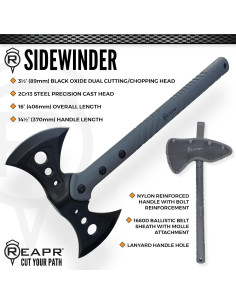 Hacha Táctica Reapr Sidewinder 40.64 cm Acero Inoxidable Nylon 2