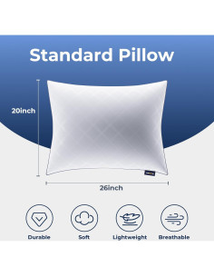 Juego de 2 almohadas estándar Wellos con relleno de microfibra 2