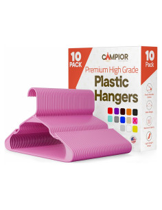 Perchas de Plástico Rosa Campior Paquete de 10 Antideslizantes