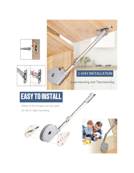 Bisagras de Soporte de Tapa Hingex 105 Cierre Suave - 2 Piezas