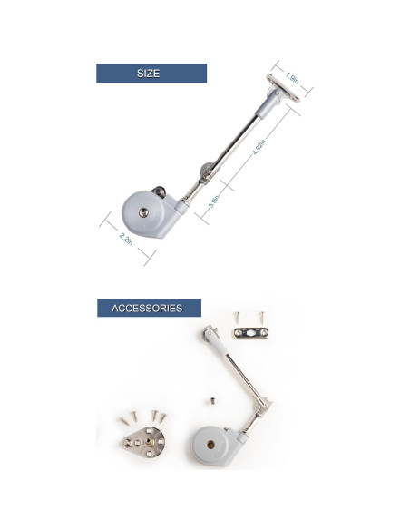 Bisagras de Soporte de Tapa Hingex 105 Cierre Suave - 2 Piezas