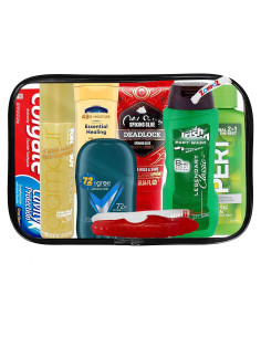 Kit de Aseo para Hombres ZompoZ - 8 Artículos TSA en Bolsa