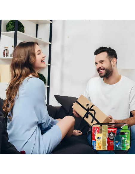 Kit de Aseo para Hombres ZompoZ - 8 Artículos TSA en Bolsa