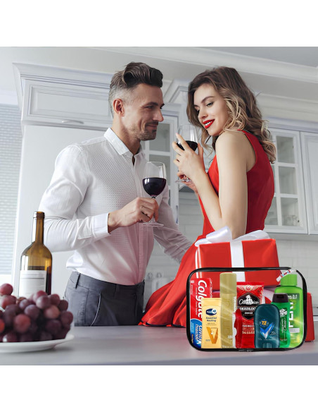 Kit de Aseo para Hombres ZompoZ - 8 Artículos TSA en Bolsa