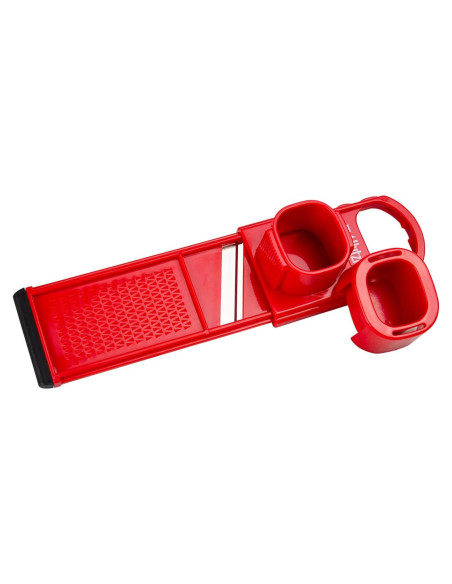 Cortador y Rallador de Ajo Hutzler 718 Rojo - Manual, Antideslizante