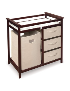 Mesa de Cambio Moderna Badger Basket Cereza/Ecru 87x52cm