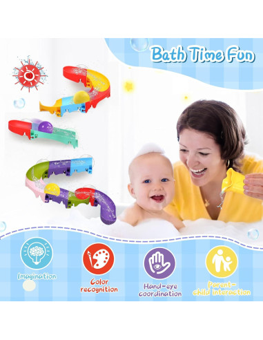 Juguetes de Baño Taseyok Pista de Bolas 28 cm para Niños