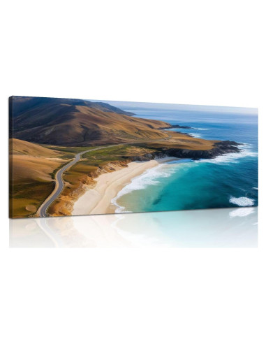 Pintura en Lienzo Big Sur 50.8x101.6 cm - Arte Moderno Enmarcado