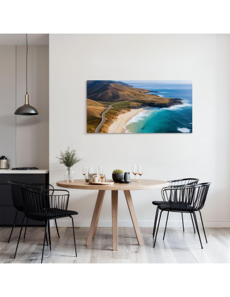 Pintura en Lienzo Big Sur 50.8x101.6 cm - Arte Moderno Enmarcado