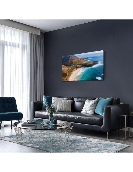 Pintura en Lienzo Big Sur 50.8x101.6 cm - Arte Moderno Enmarcado