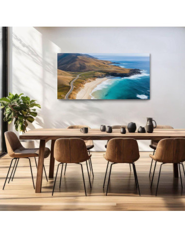 Pintura en Lienzo Big Sur 50.8x101.6 cm - Arte Moderno Enmarcado