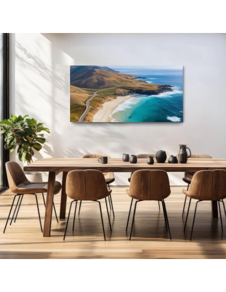 Pintura en Lienzo Big Sur 50.8x101.6 cm - Arte Moderno Enmarcado