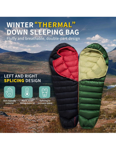 Saco de dormir ultraligero BUERTS BSM-C 3 estaciones -15C