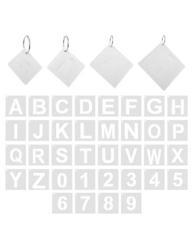 144 Plantillas de Letras y Números Reutilizables MAQUITA