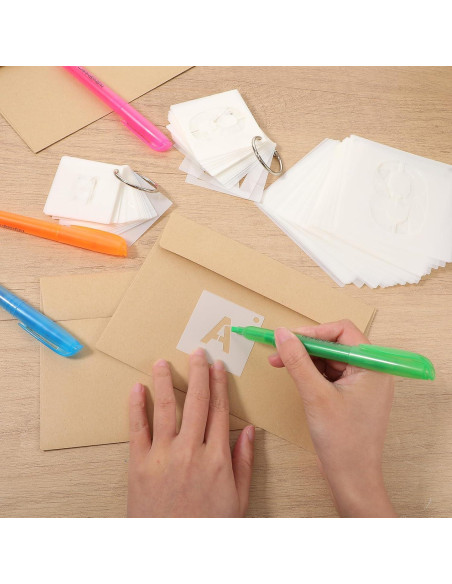 144 Plantillas de Letras y Números Reutilizables MAQUITA