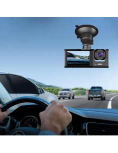 Cámara Doble para Automóvil METRICSQUARE 1080P con Audio 2