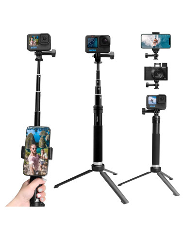 Palo Selfie AFAITH con Trípode para GoPro y Smartphones