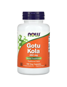 Suplemento Gotu Kola 450mg Now Foods 100 Cápsulas