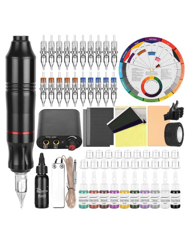Kit de Tatuaje Completo BAMTTOO con Pluma y Accesorios