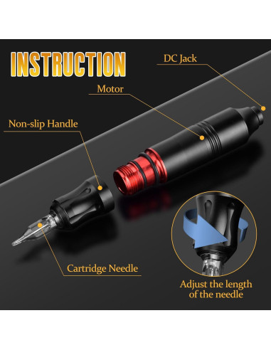 Kit de Tatuaje Completo BAMTTOO con Pluma y Accesorios