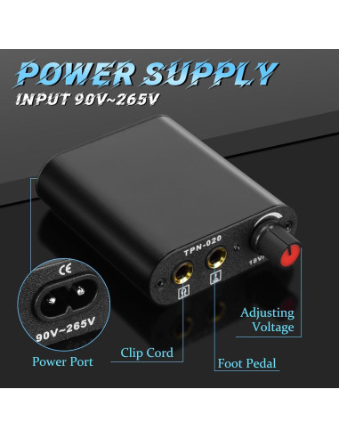 Kit de Tatuaje Completo BAMTTOO con Pluma y Accesorios