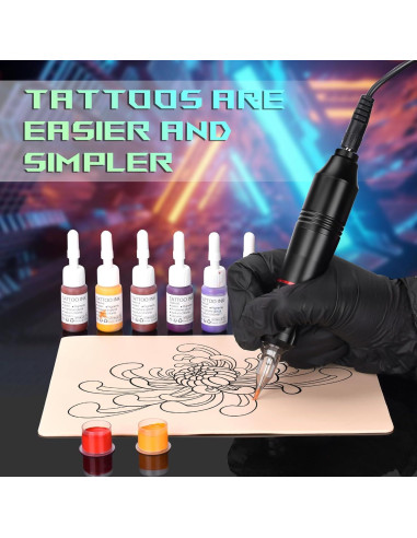 Kit de Tatuaje Completo BAMTTOO con Pluma y Accesorios