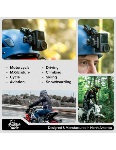 Adaptador Vertical de Centrado de Lente Ride Tech Moto - Compatible con GoPro, DJI, Insta360 2