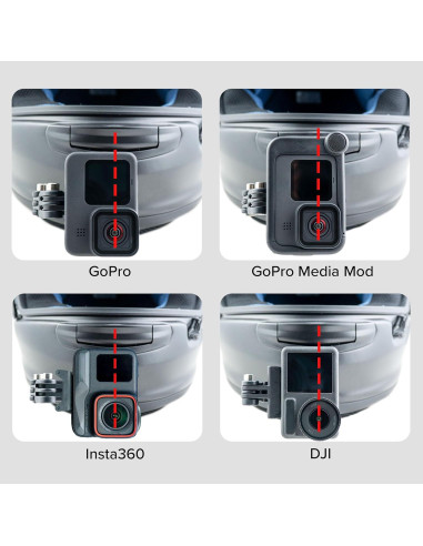Adaptador Vertical de Centrado de Lente Ride Tech Moto - Compatible con GoPro, DJI, Insta360
