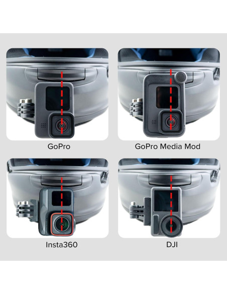 Adaptador Vertical de Centrado de Lente Ride Tech Moto - Compatible con GoPro, DJI, Insta360