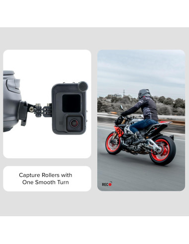 Adaptador Vertical de Centrado de Lente Ride Tech Moto - Compatible con GoPro, DJI, Insta360