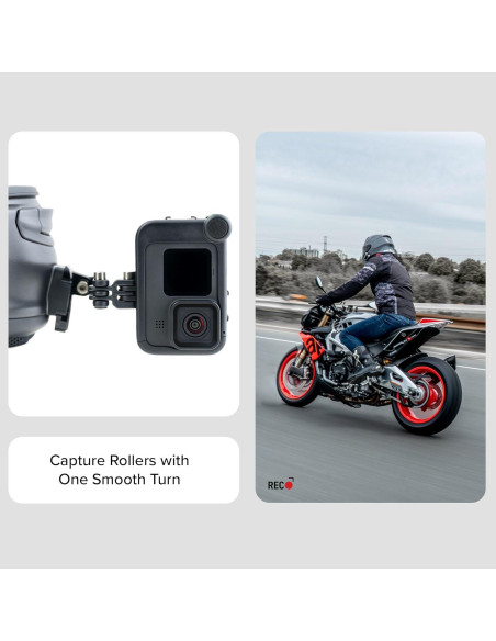 Adaptador Vertical de Centrado de Lente Ride Tech Moto - Compatible con GoPro, DJI, Insta360