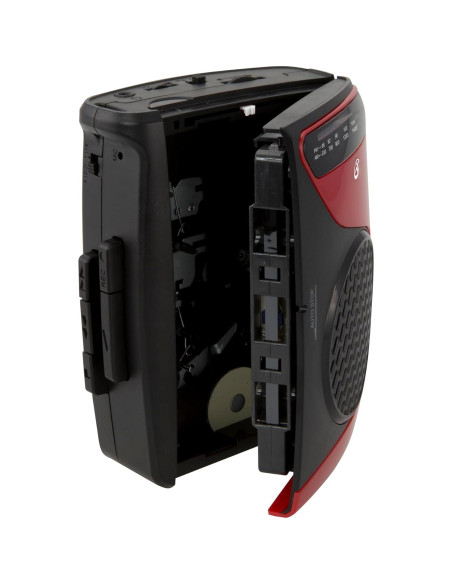 Reproductor de Casetes Portátil GPX CAS337B Rojo/Negro