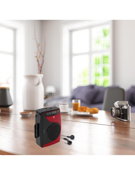 Reproductor de Casetes Portátil GPX CAS337B Rojo/Negro