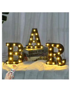 Luces de Letras LED Rdutuok para Bar y Fiesta - 23 cm