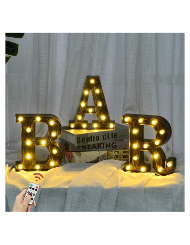 Luces de Letras LED Rdutuok para Bar y Fiesta - 23 cm