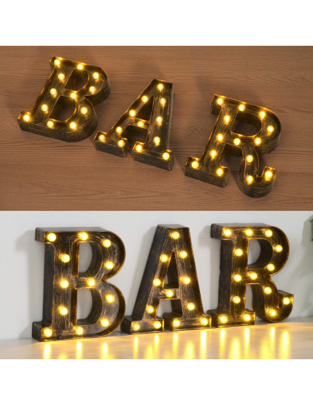 Luces de Letras LED Rdutuok para Bar y Fiesta - 23 cm