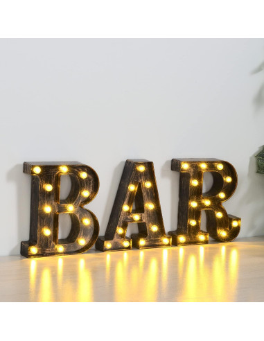 Luces de Letras LED Rdutuok para Bar y Fiesta - 23 cm
