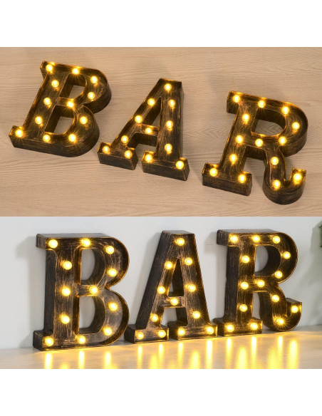 Luces de Letras LED Rdutuok para Bar y Fiesta - 23 cm