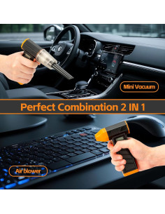 Soplador de Aire Comprimido Tzuoen 2 en 1 Recargable 130000RPM 2
