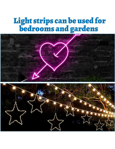 30 Clips de Montaje LED Impermeables Nogeqi para Cinta Neón