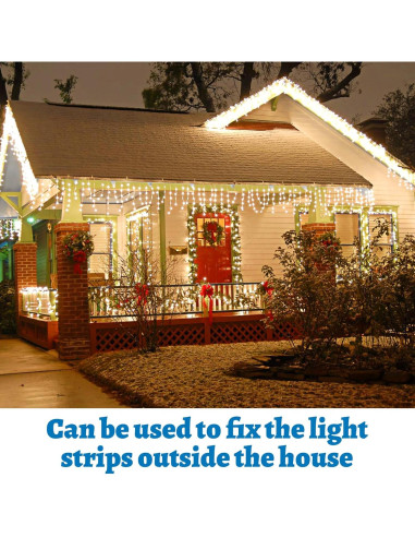 30 Clips de Montaje LED Impermeables Nogeqi para Cinta Neón