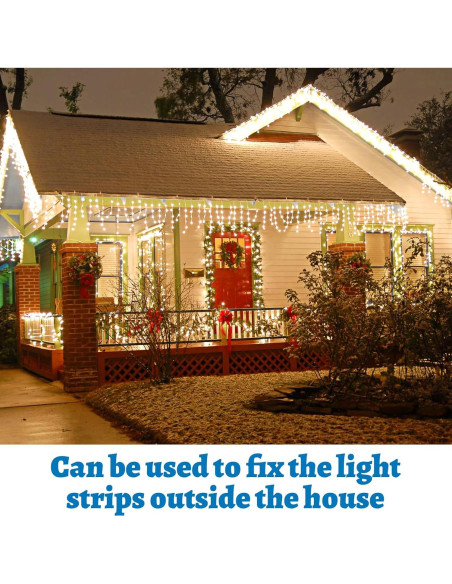 30 Clips de Montaje LED Impermeables Nogeqi para Cinta Neón