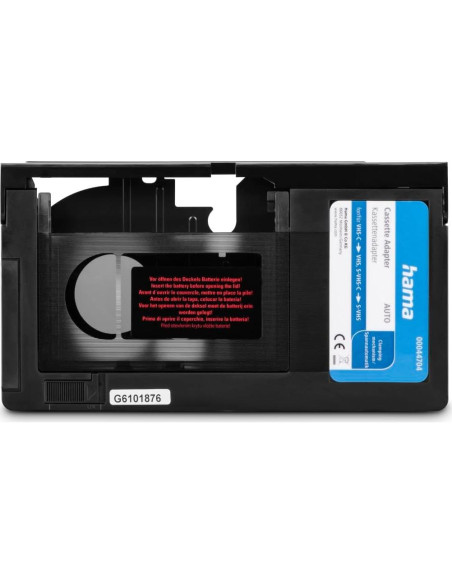 Adaptador de casete Hama VHS-C a VHS motorizado 6 mm Negro