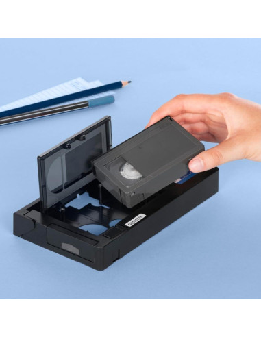 Adaptador de casete Hama VHS-C a VHS motorizado 6 mm Negro