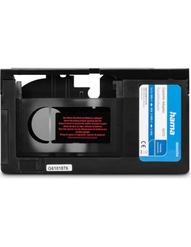 Adaptador de casete Hama VHS-C a VHS motorizado 6 mm Negro