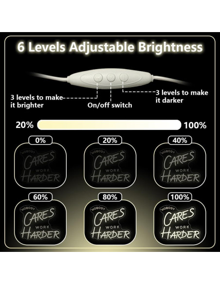 Luz LED Neón Motivacional BEISKAFNVSZ 35x30 cm USB