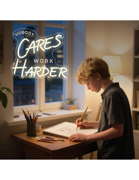 Luz LED Neón Motivacional BEISKAFNVSZ 35x30 cm USB