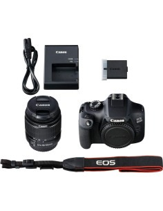 Cámara DSLR Canon EOS 4000D con lente 18-55mm y accesorios 2