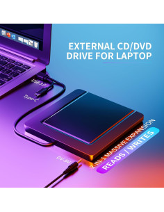 Unidad Externa de CD/DVD Umaniy USB 3.0 Ultra Delgado 2
