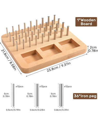 Tablero de Clavos de Madera Triceratops 36 Agujeros Terapia